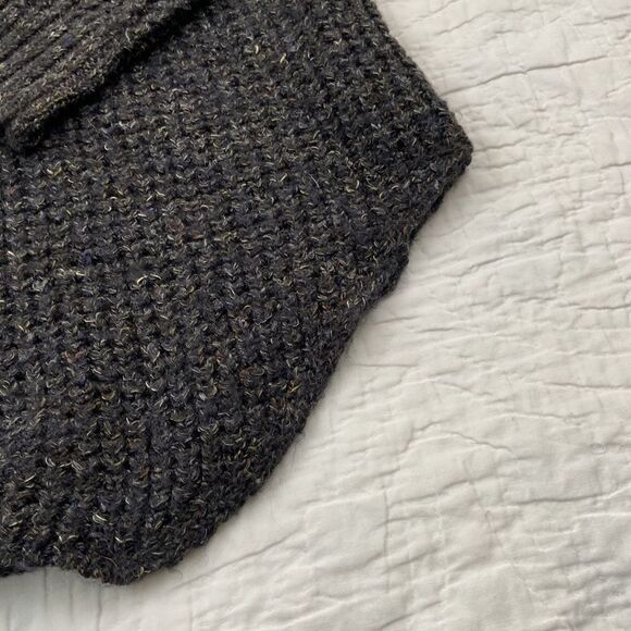 Free People Knit Wool Blend  Black Turtleneck Sweater size Medium - Picture 5 of 9